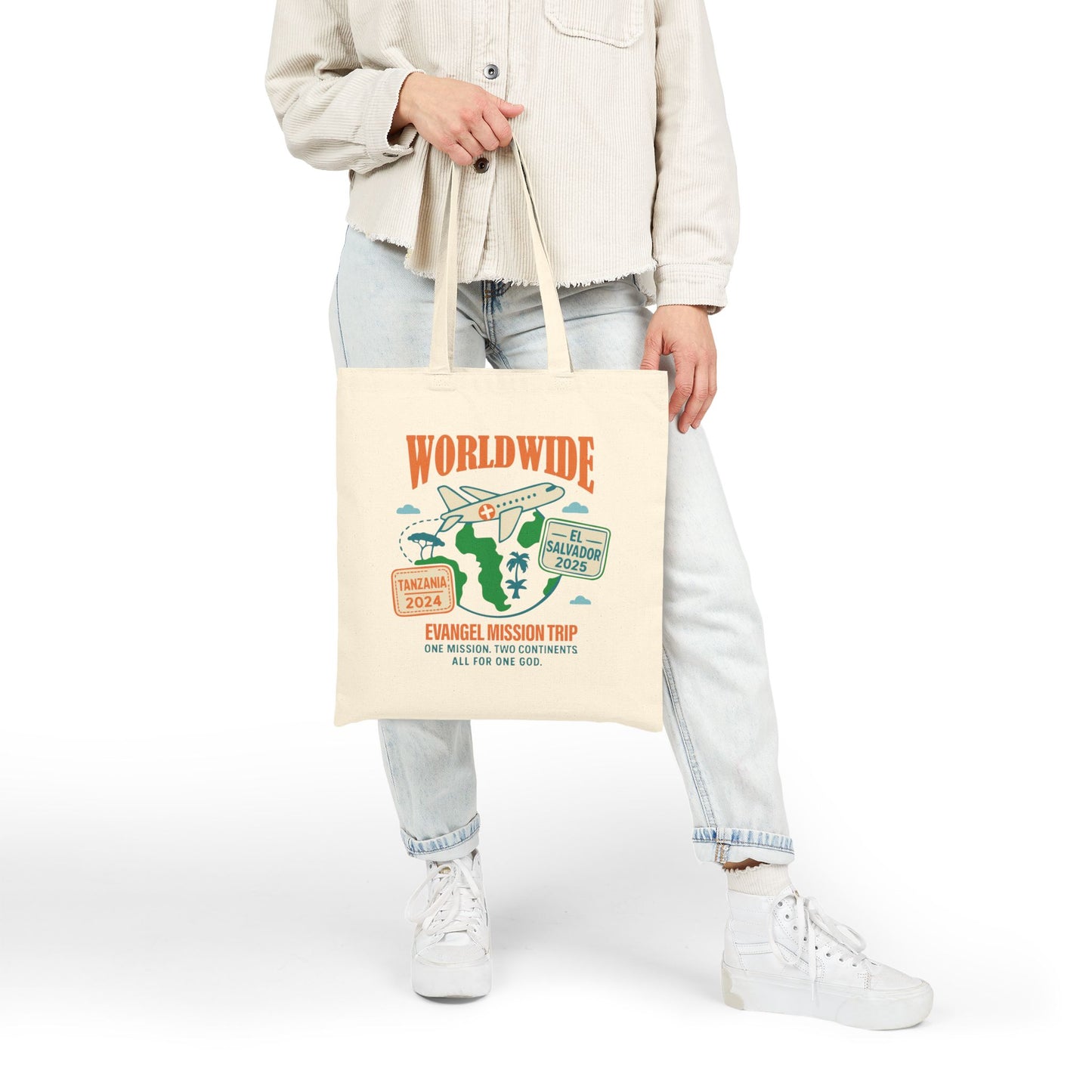 World Missions Cotton Canvas Tote Bag
