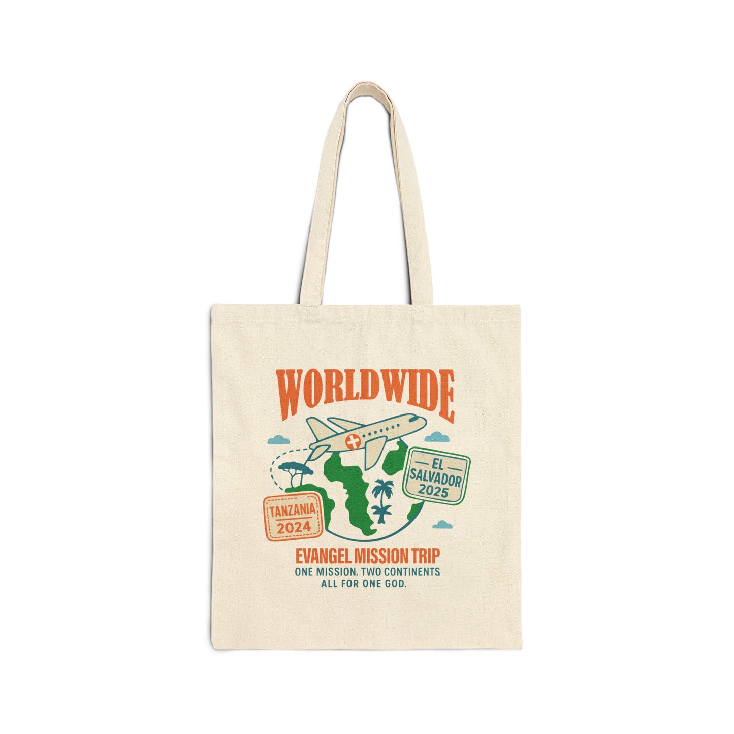 World Missions Cotton Canvas Tote Bag